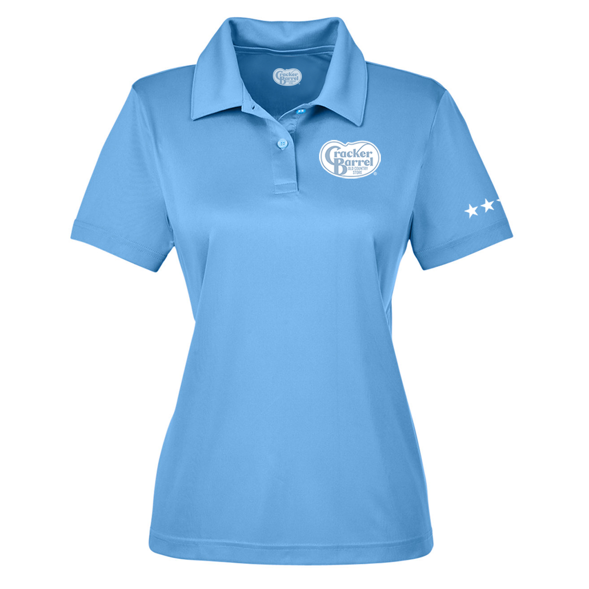 Sugar Packet Blue Cracker Barrel Polo with Logo - Ladies